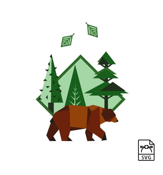 Brown bear - Vector graphics